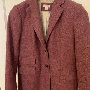 J. Crew Blazer in Herringbone Plum